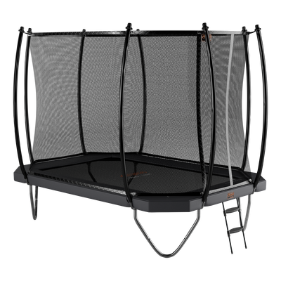 Avyna 340x240 cm Trampolin inkl. Sicherheitsnetz + Leiter graues Avyna Trampolin mit Sicherheitsnetz und Leiter - Größe 340cm x 240cm