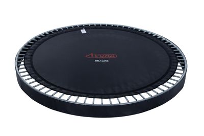Avyna Trampolin Sprungmatte Air-Extreme schwarze Trampolin Sprungmatte mit orangenem Avyna Schriftzug passend für runde Avyna Trampoline