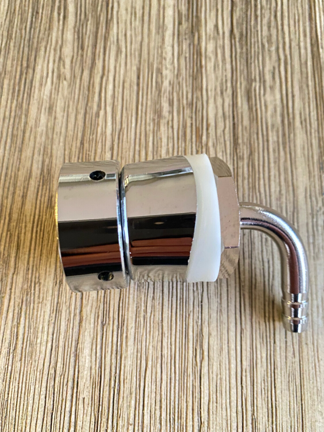 Nukatap Chrome Plated Brass Elbow- Barbed