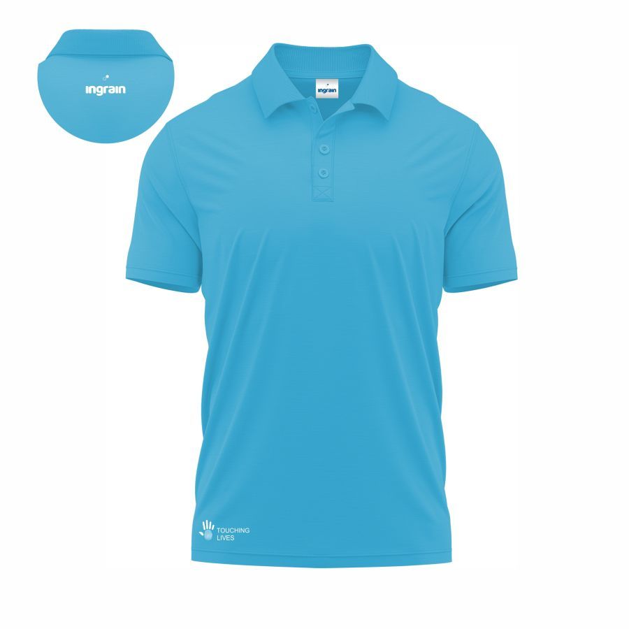 Nylon Golf Shirt - Cyan Blue