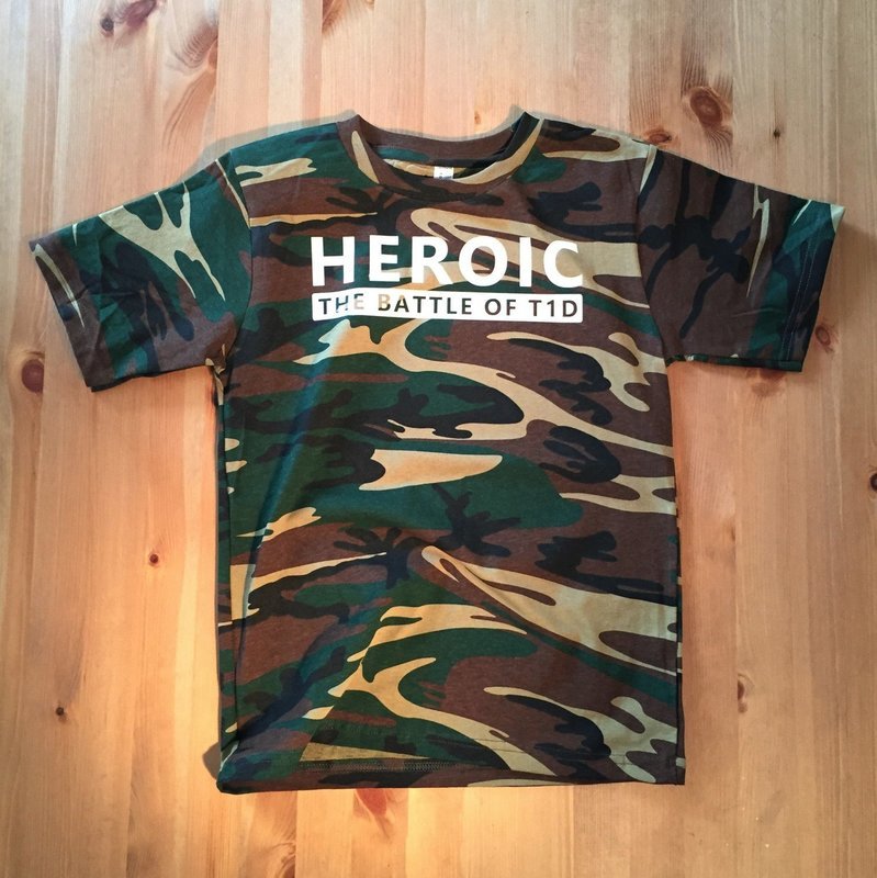 Youth &quot;THE BATTLE OF T1D&quot;,  Camo T-Shirt