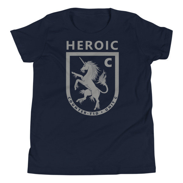 Youth Boy &quot;UNIT C&quot; Unicorn,  Navy or White