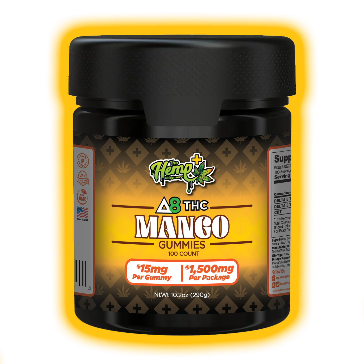 DELTA 8 THC GUMMIES 15MG MANGO