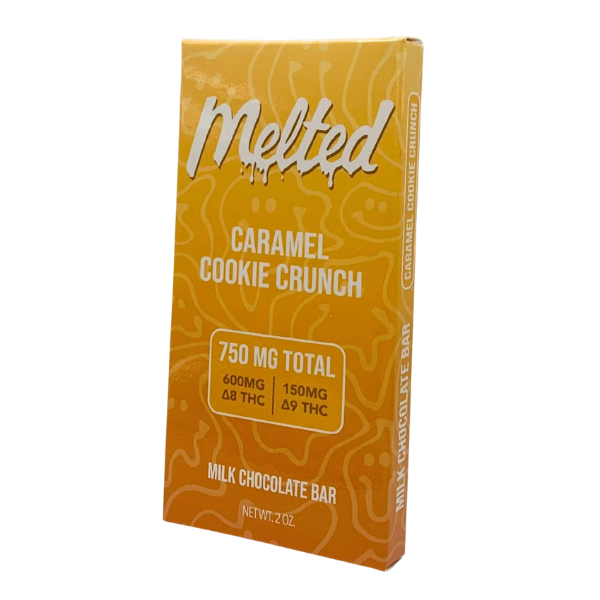 DELTA 8 THC/DELTA 9 THC CHOCOLATE BAR CARAMEL COOKIE CRUNCH