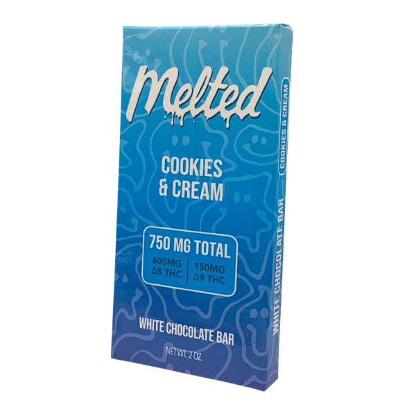 DELTA 8 THC/DELTA 9 THC CHOCOLATE BAR  COOKIES AND CREAM