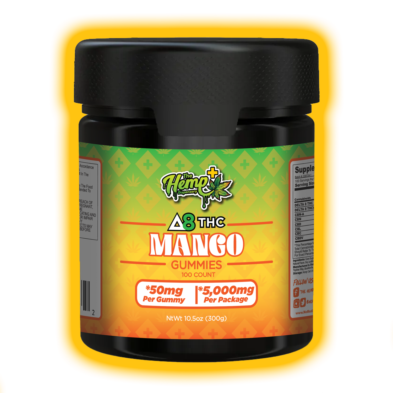 DELTA 8 THC GUMMIES 50MG MANGO