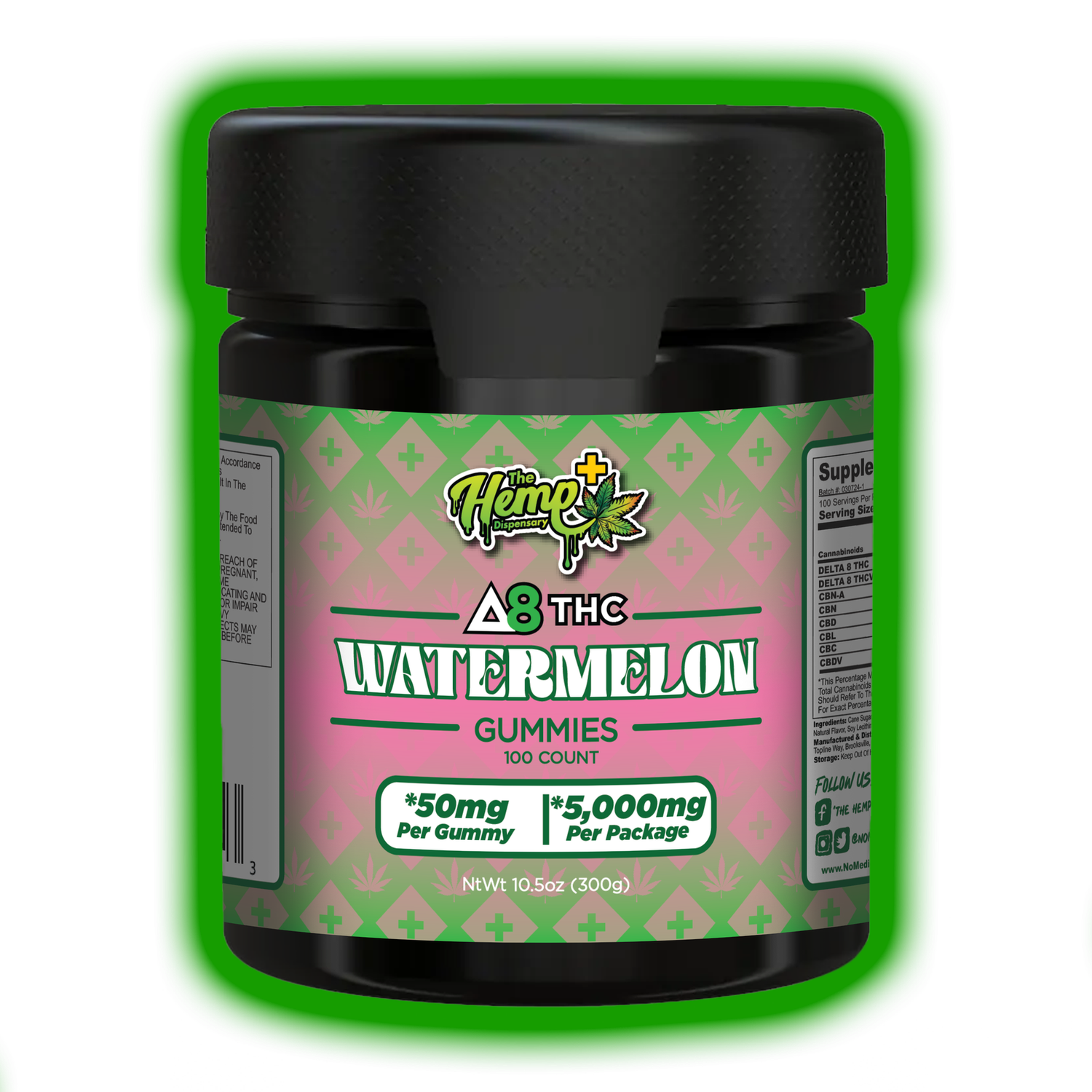 DELTA 8 THC GUMMIES 50MG WATERMELON