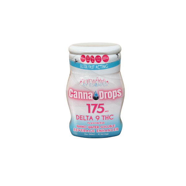 DELTA 9 THC NANO WATER SOLUBLE BEVERAGE ENHANCER CANNA DROPS 175MG