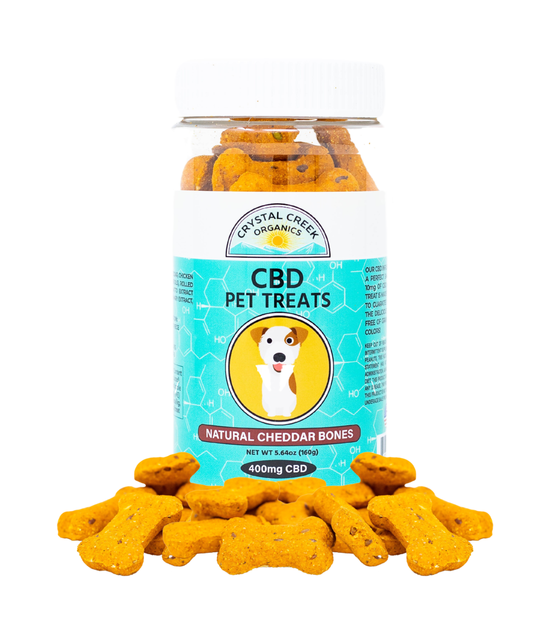 GRAIN FREE CBD PET TREATS CHEDDAR BONES 