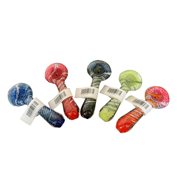 GLASS PIPE SPIRALED FRIT 3.5"