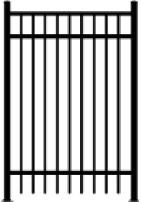 60" x 48" Straight Top Gate — Picket Bottom