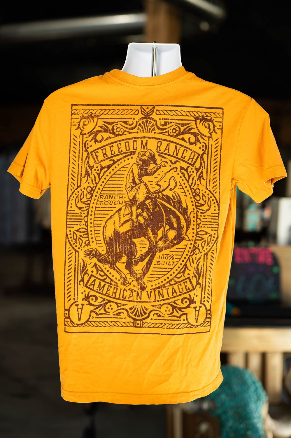 Freedom Ranch American Vintage Mustard Tee