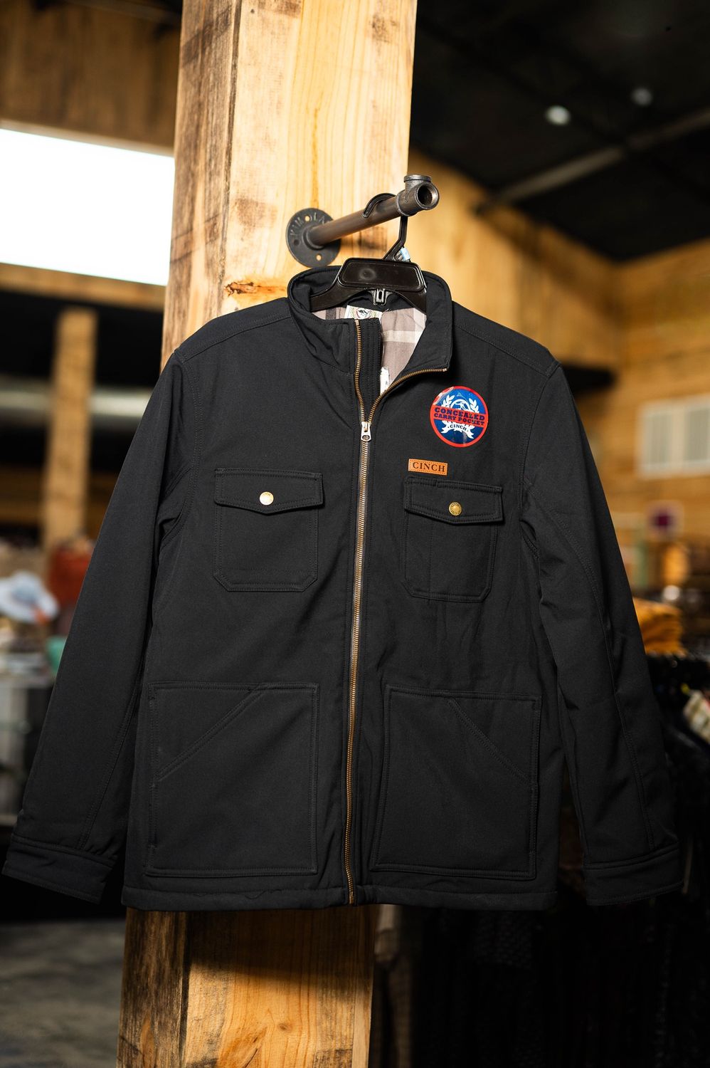 Cinch Men&#39;s Concealed Carry Gold Zip Up Jacket