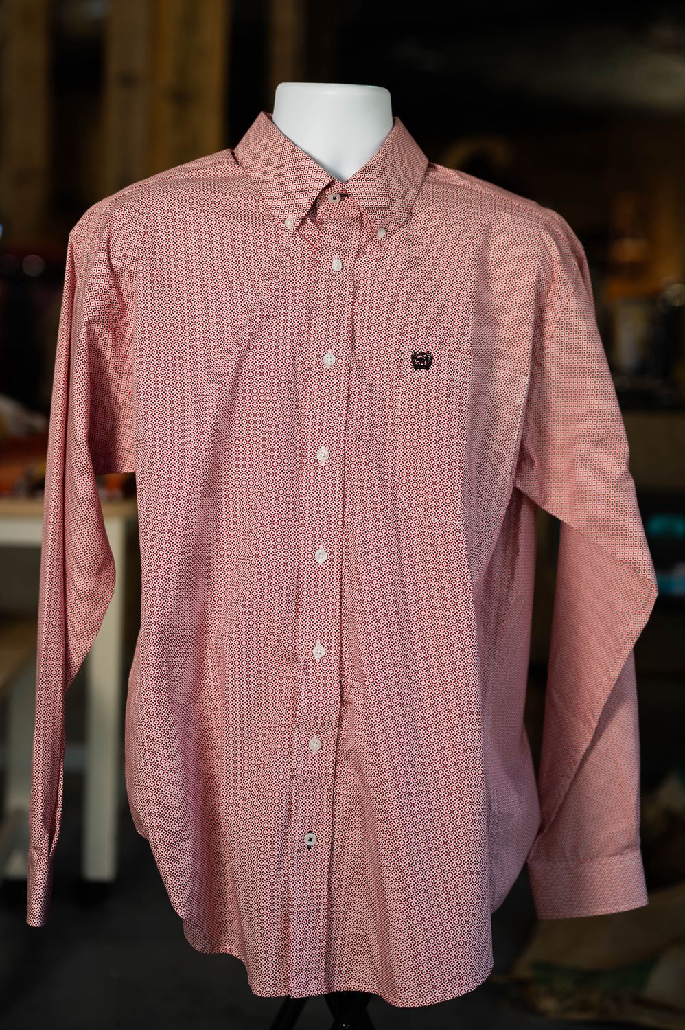 Cinch Men&#39;s Long Sleeve Diamond Button up