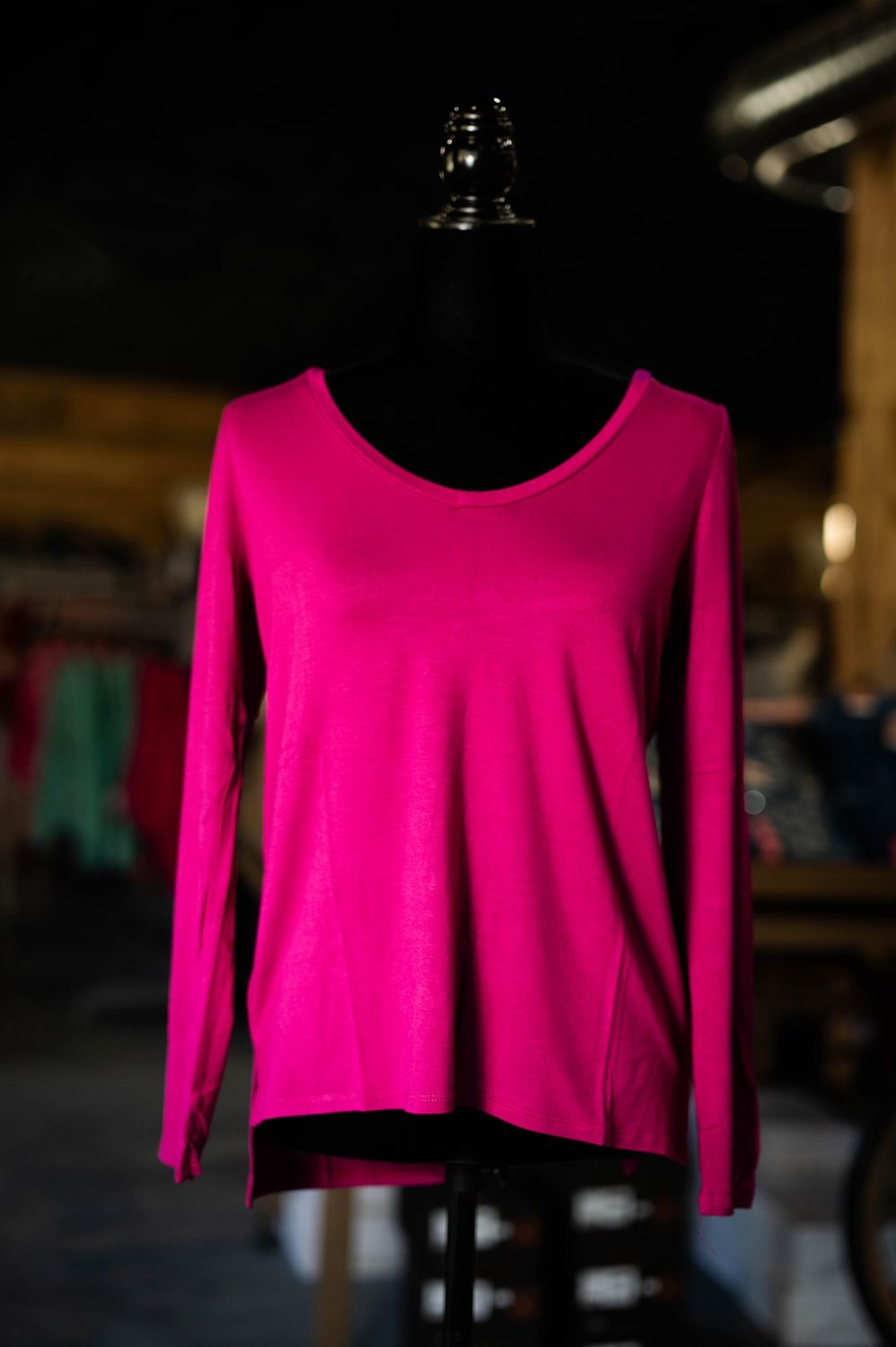 Women&#39;s magenta layering shirt