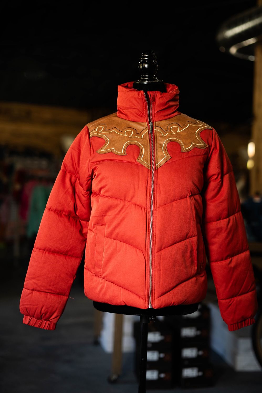 Women’s Rock &amp; Roll Cruel Denium Western Puffer Jacket