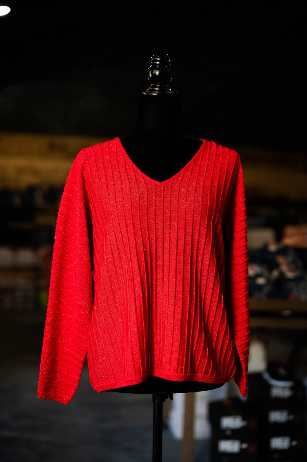 Women&#39;s Red Sparkle Sweater