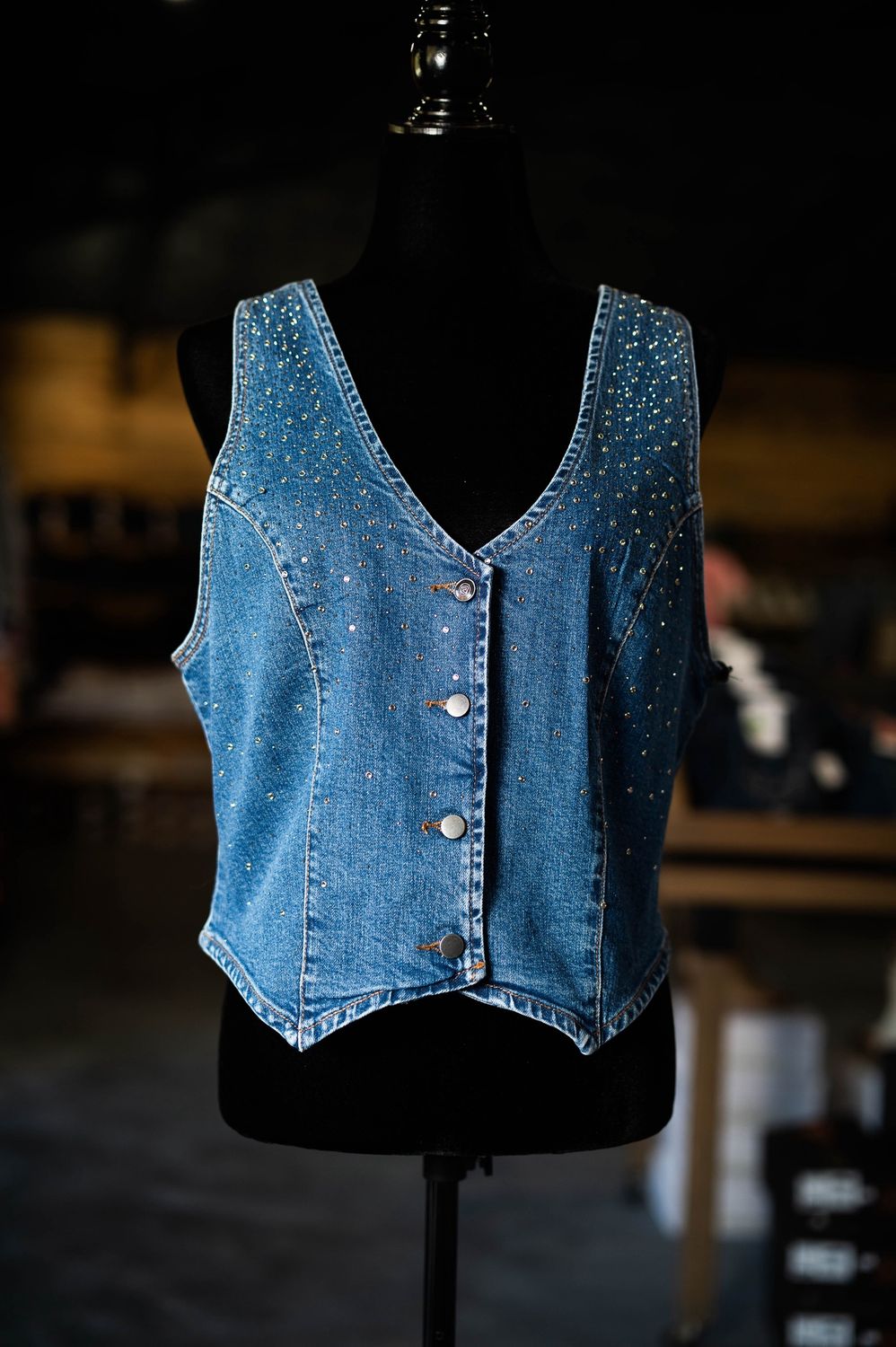 Rock &amp; Roll Women&#39;s Diamond Studded Vest
