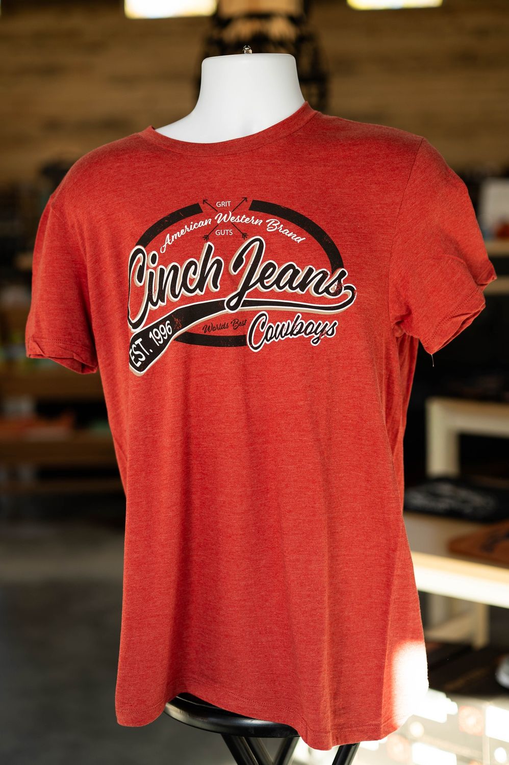 Cinch Men’s Red Logo Tee