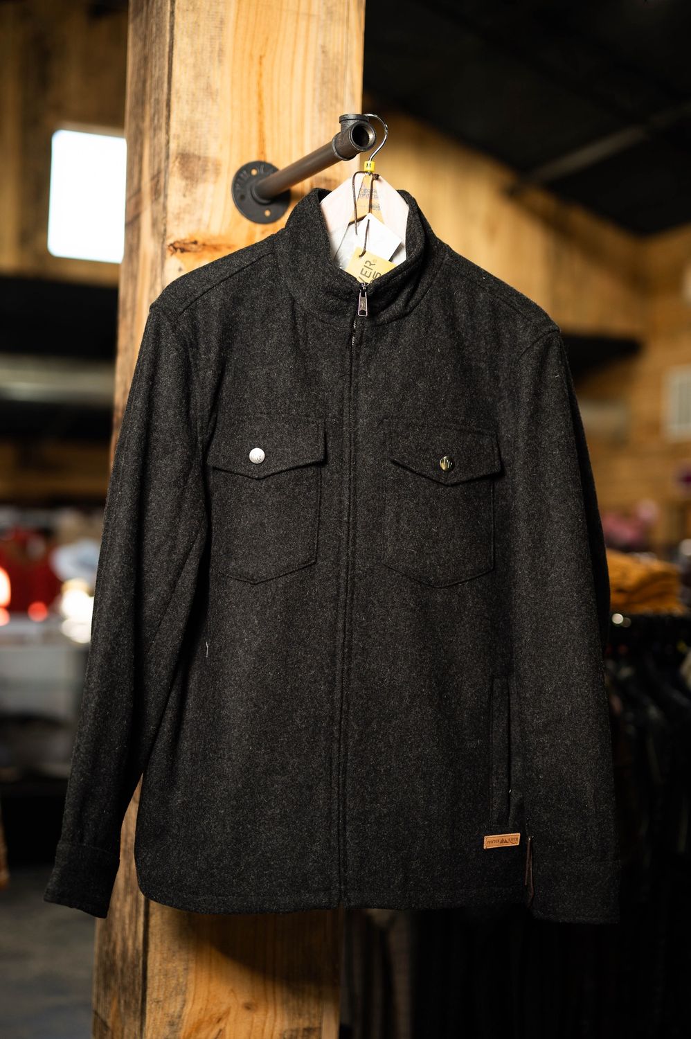 Power river outfitters men’s black wool coat