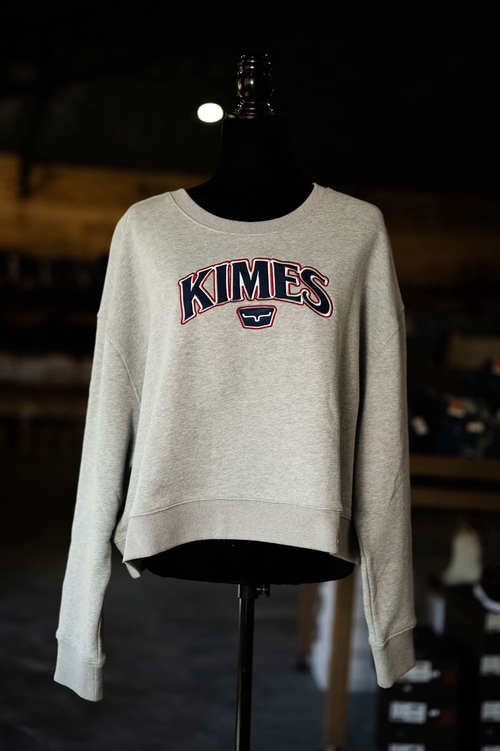 Women’s Kimes Ranch Grey Heather Cropped Crewneck