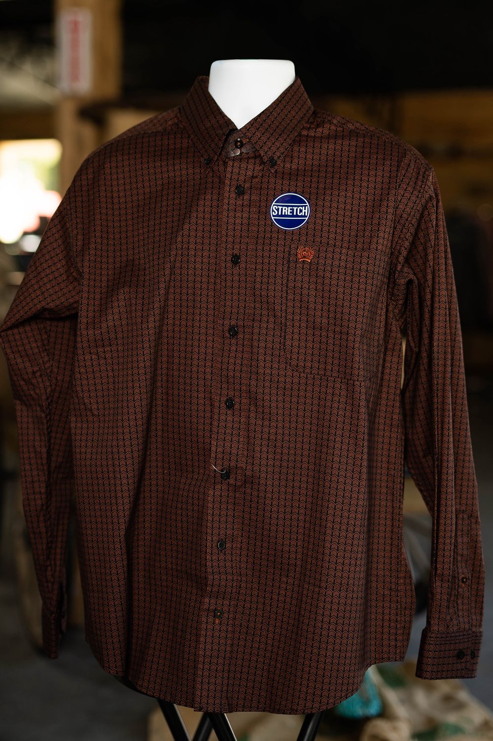 Cinch Black and Rust Button Down