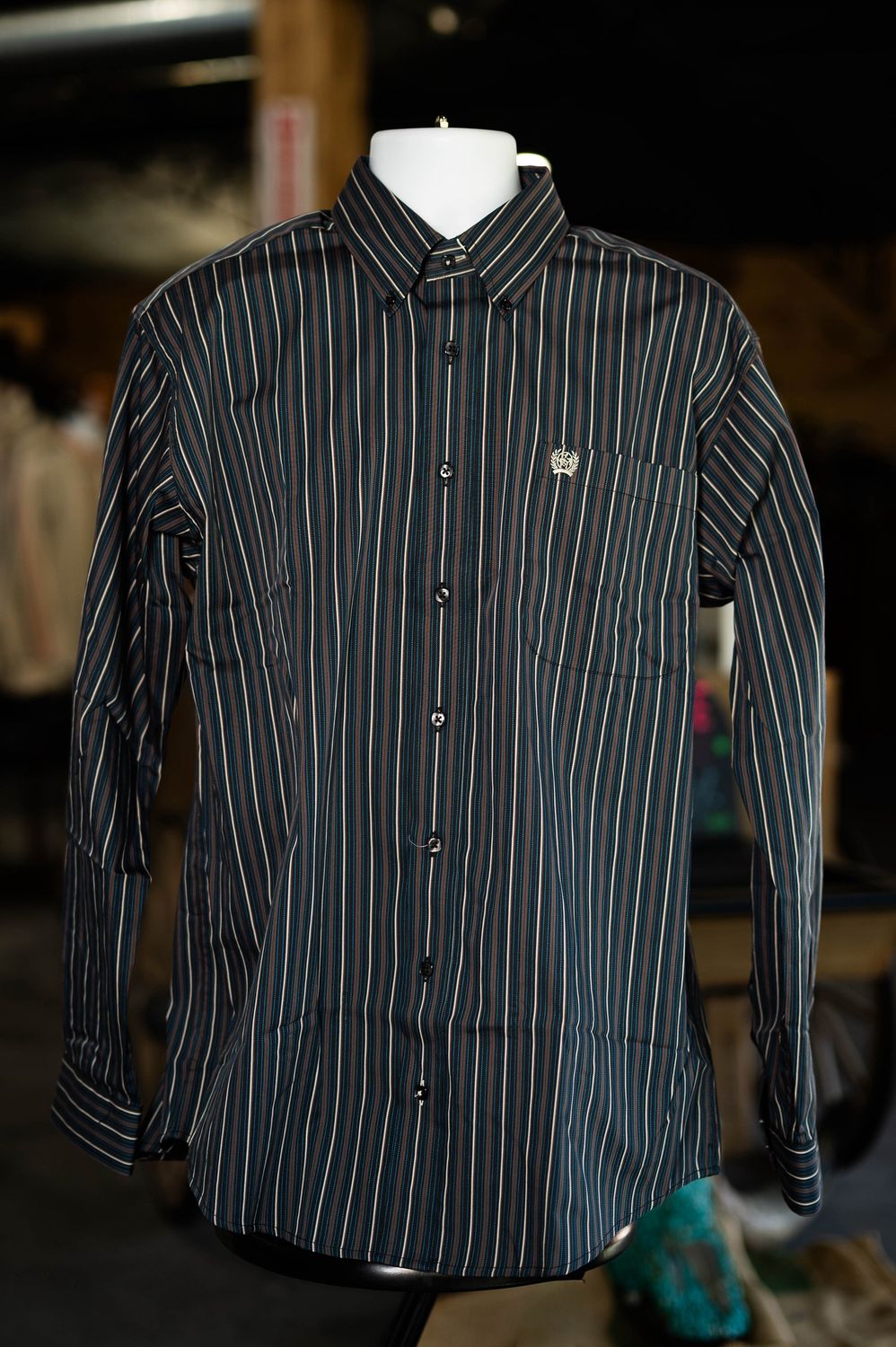 Cinch Blue and Gray Button Down