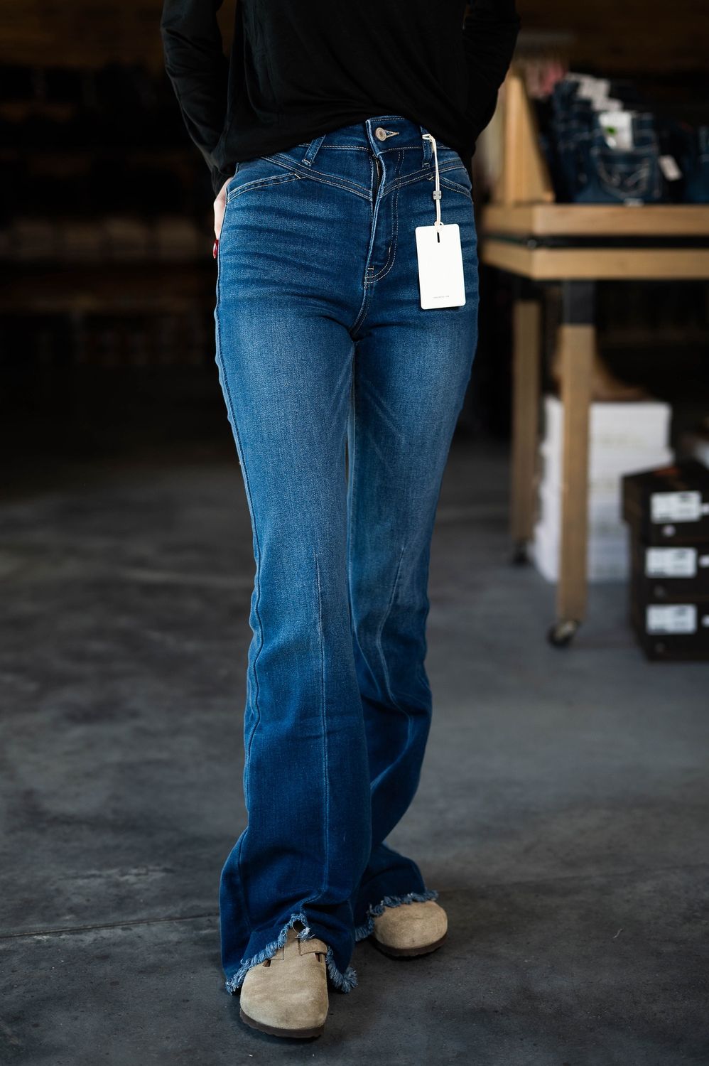 Kancan womens high rise flare