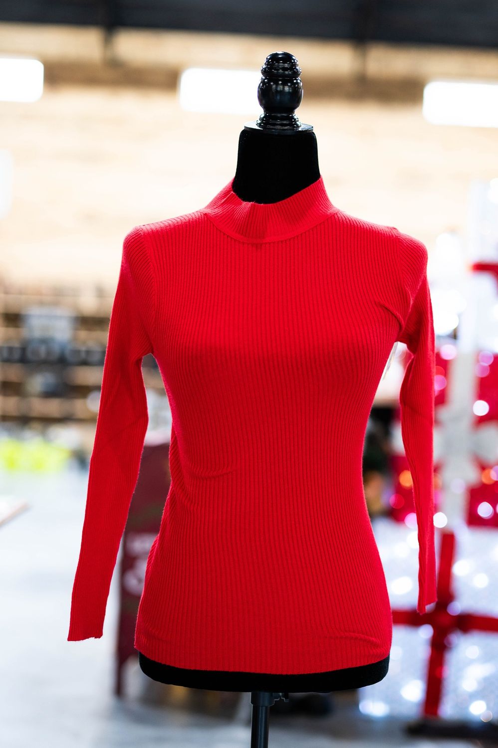 Women’s red turtle neck