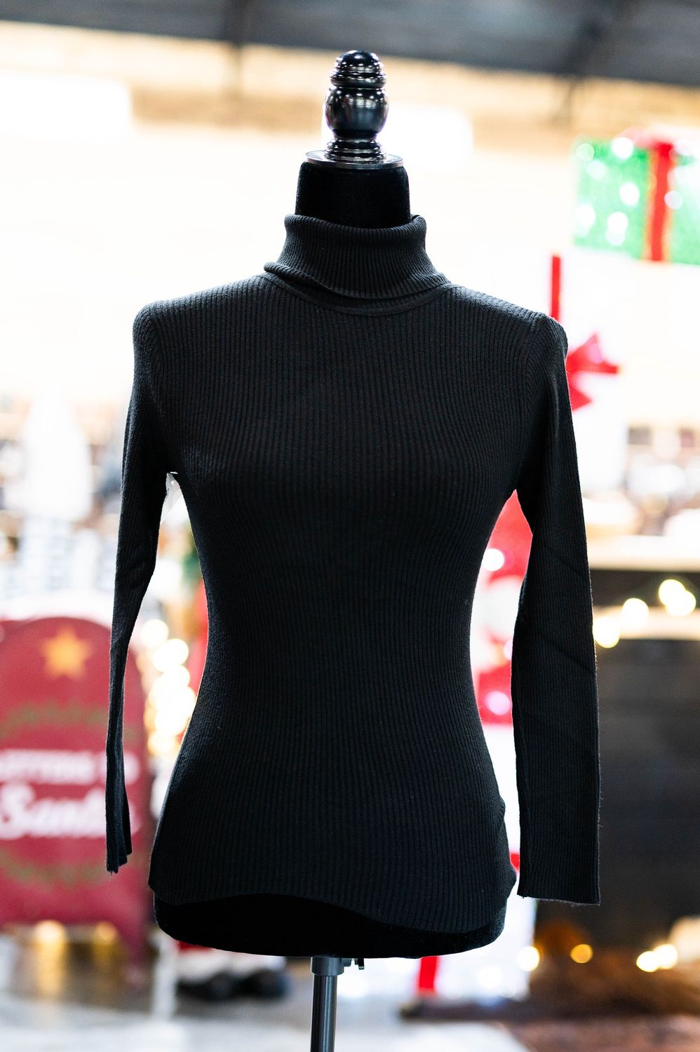 Women’s black turtle neck