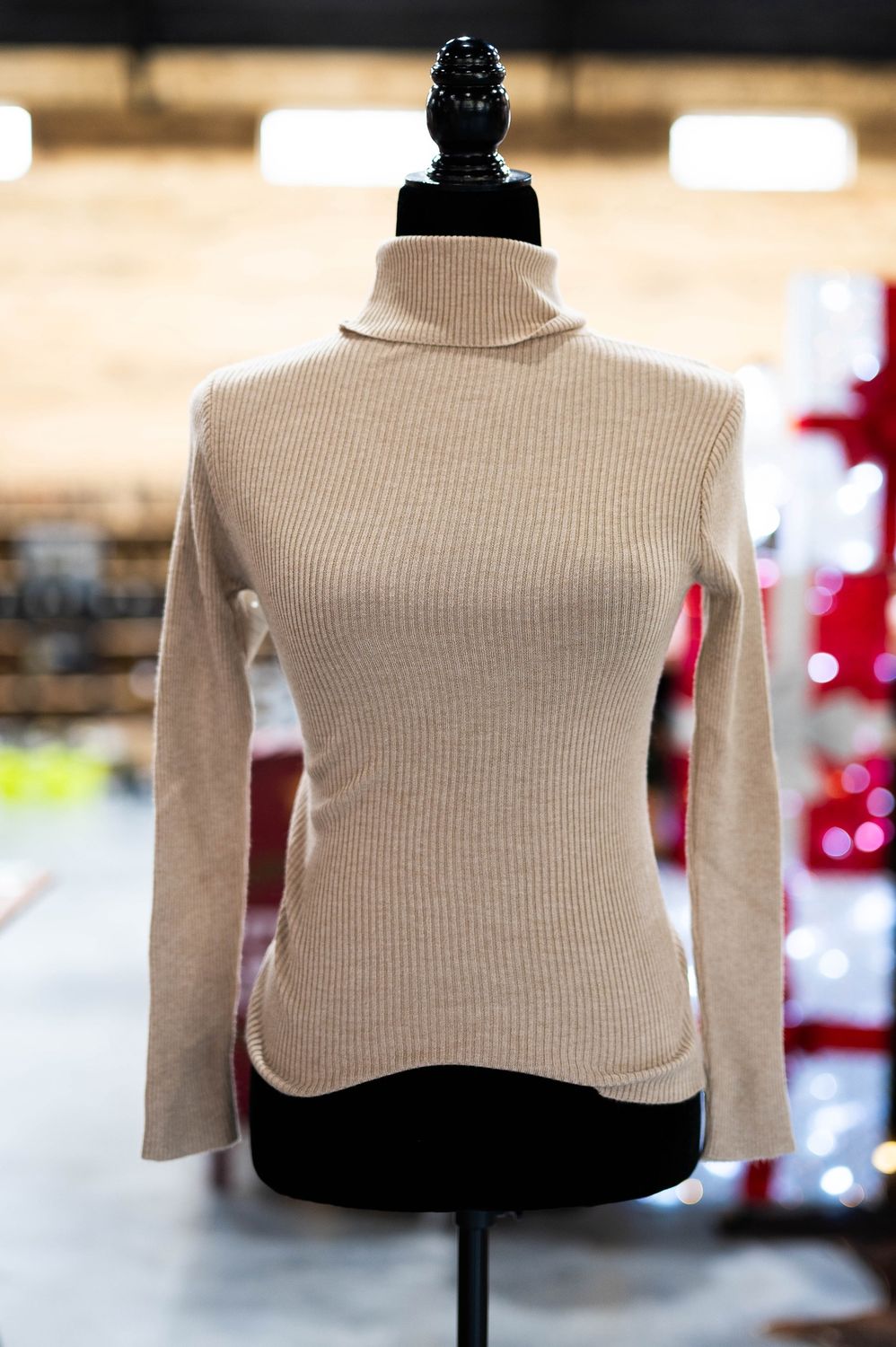 Women’s beige turtle neck