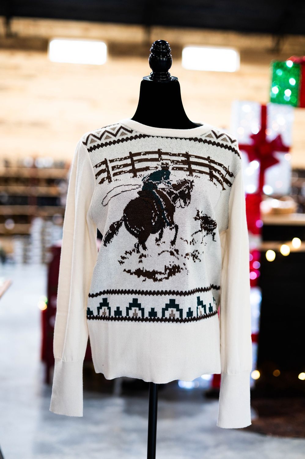 cruel girl women's cream roping sweater