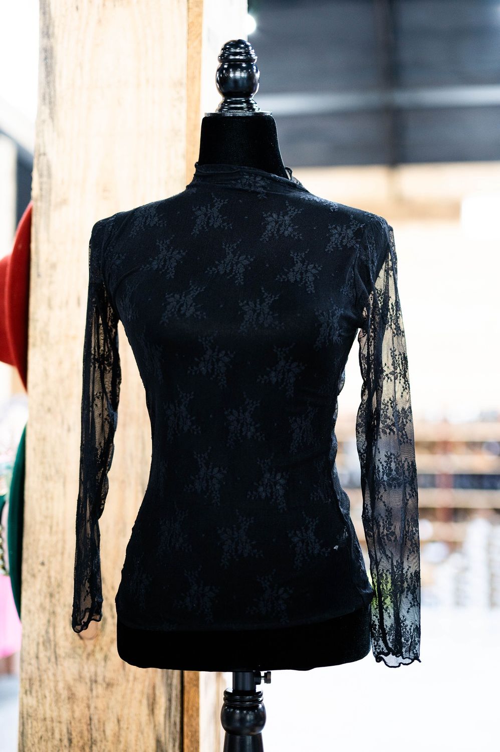 Women’s black lace undershirt