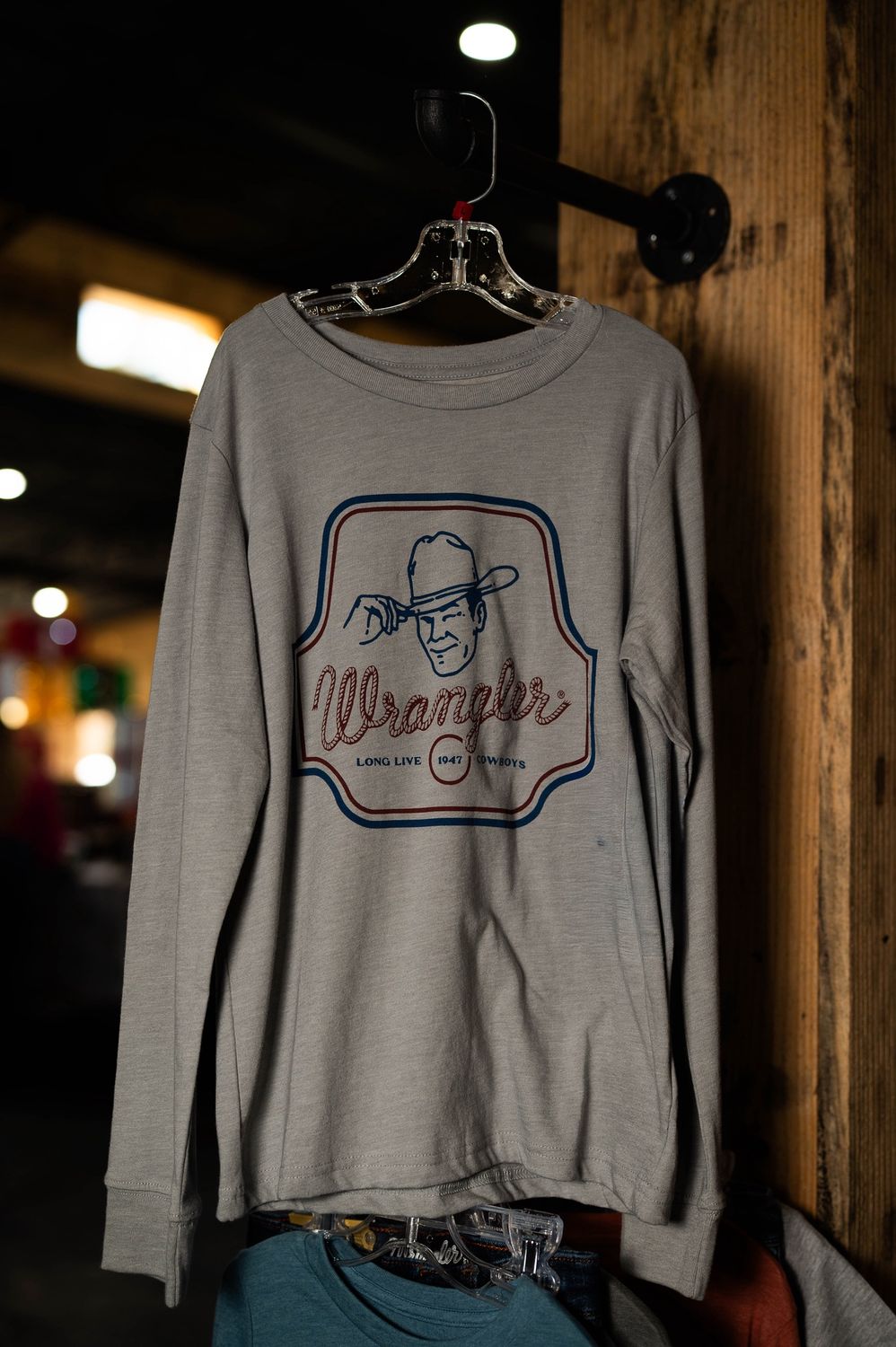 Wrangler Boys Ultimate Gray Tip On The Hat Long Sleeve