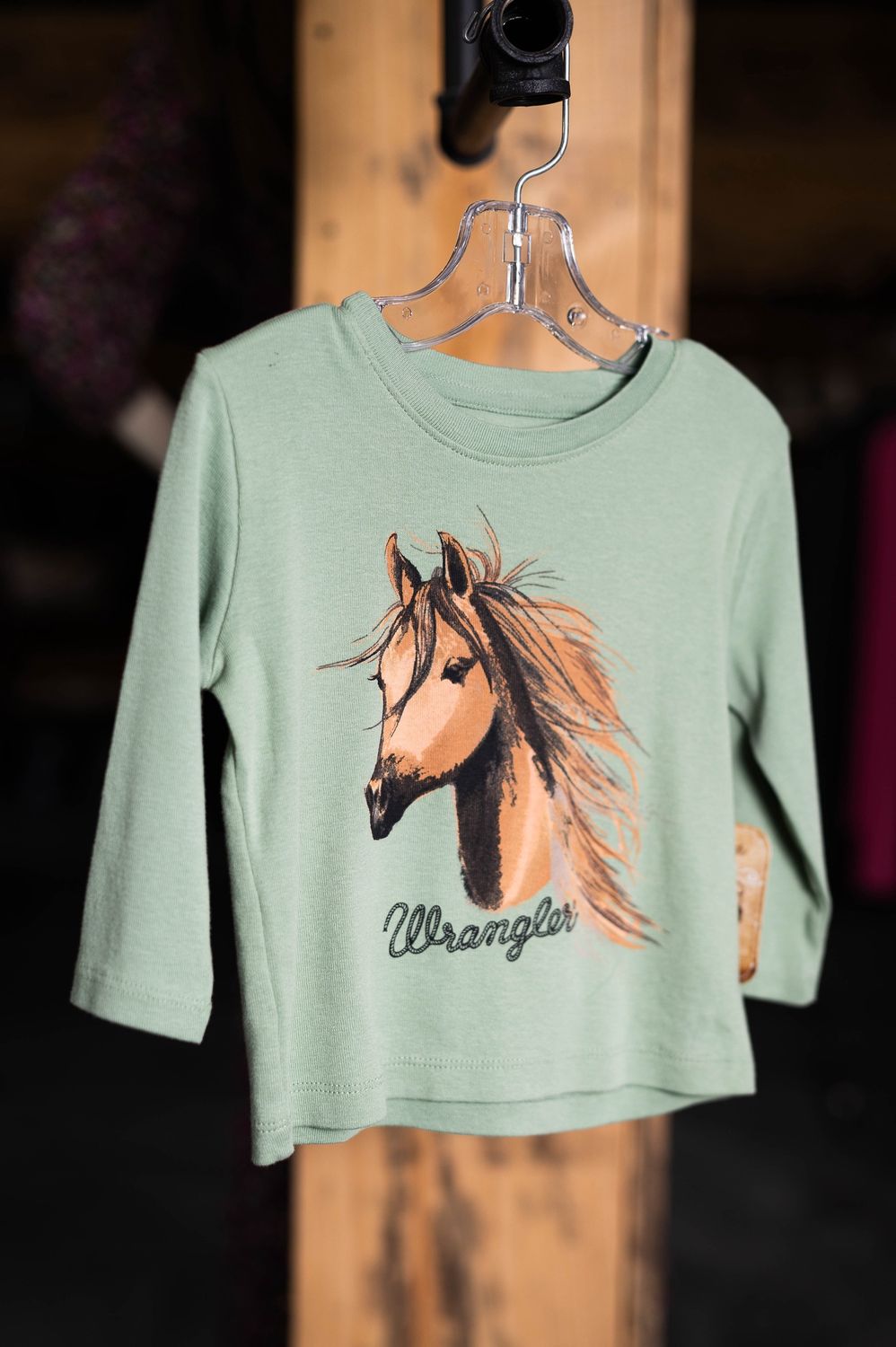 baby girl wrangler green shirt