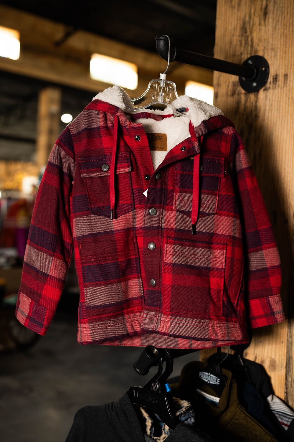 Wrangler Boys Flannel Hooded Jacket