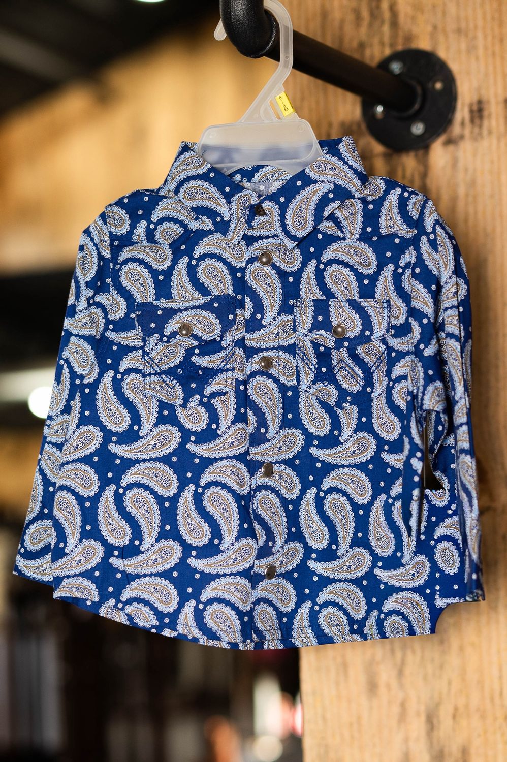 Wrangler Paisley Print little boys dress shirt