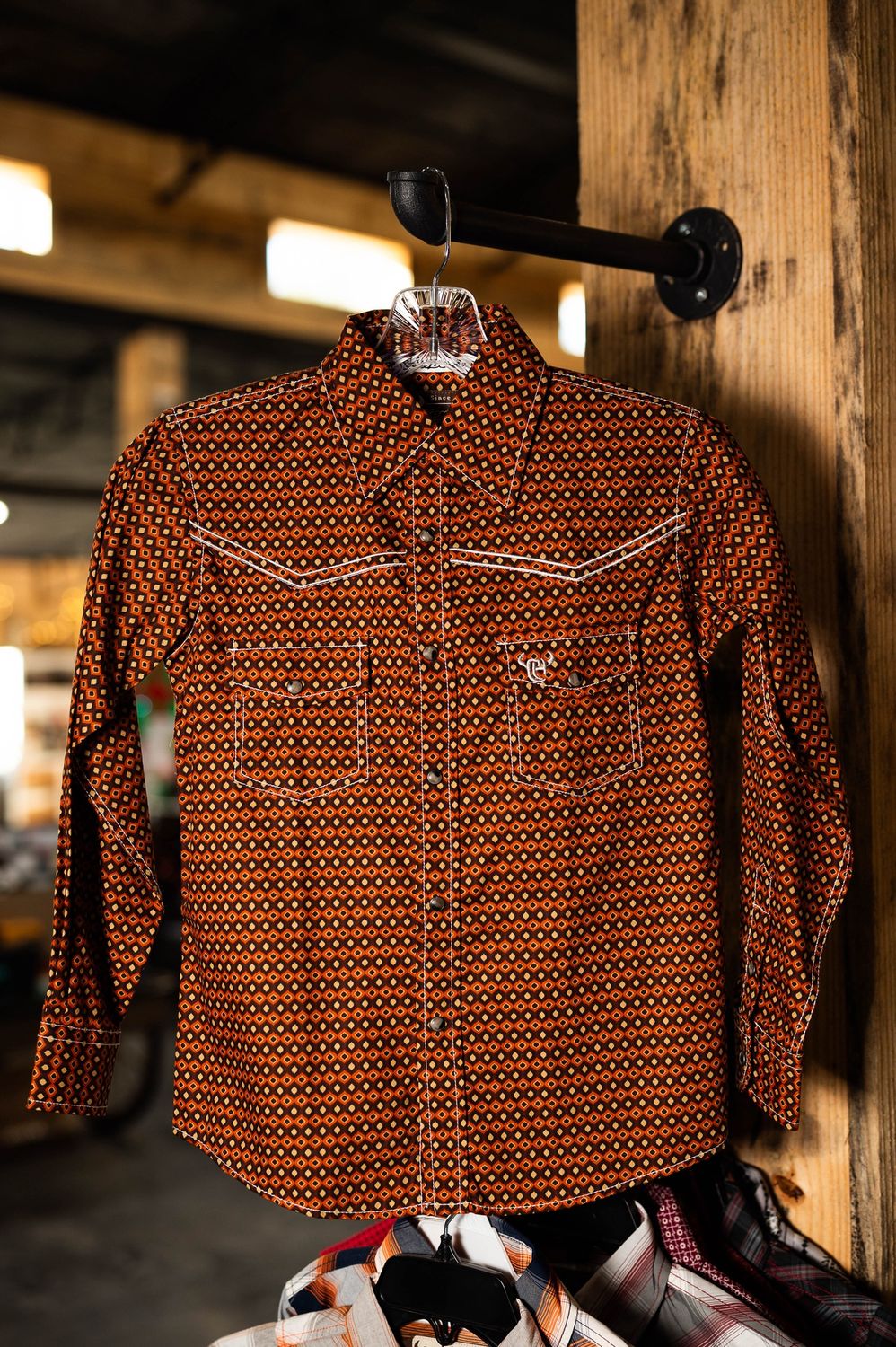 Cowboy Hardware Boys Curvy Diamond Button Down