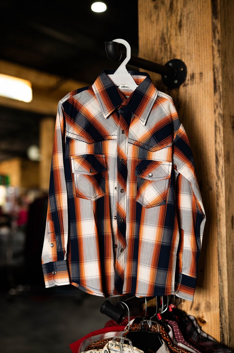 Cowboy Hardware Boys Hombre Orange Buttom Down