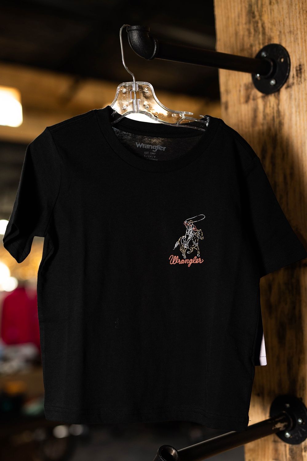 wrangler cowboy black tshirt little boys