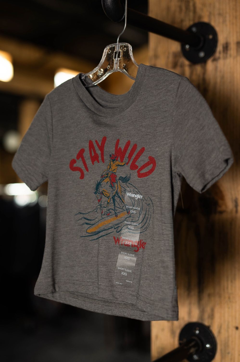 Wrangler stay wild grey tshirt little boys