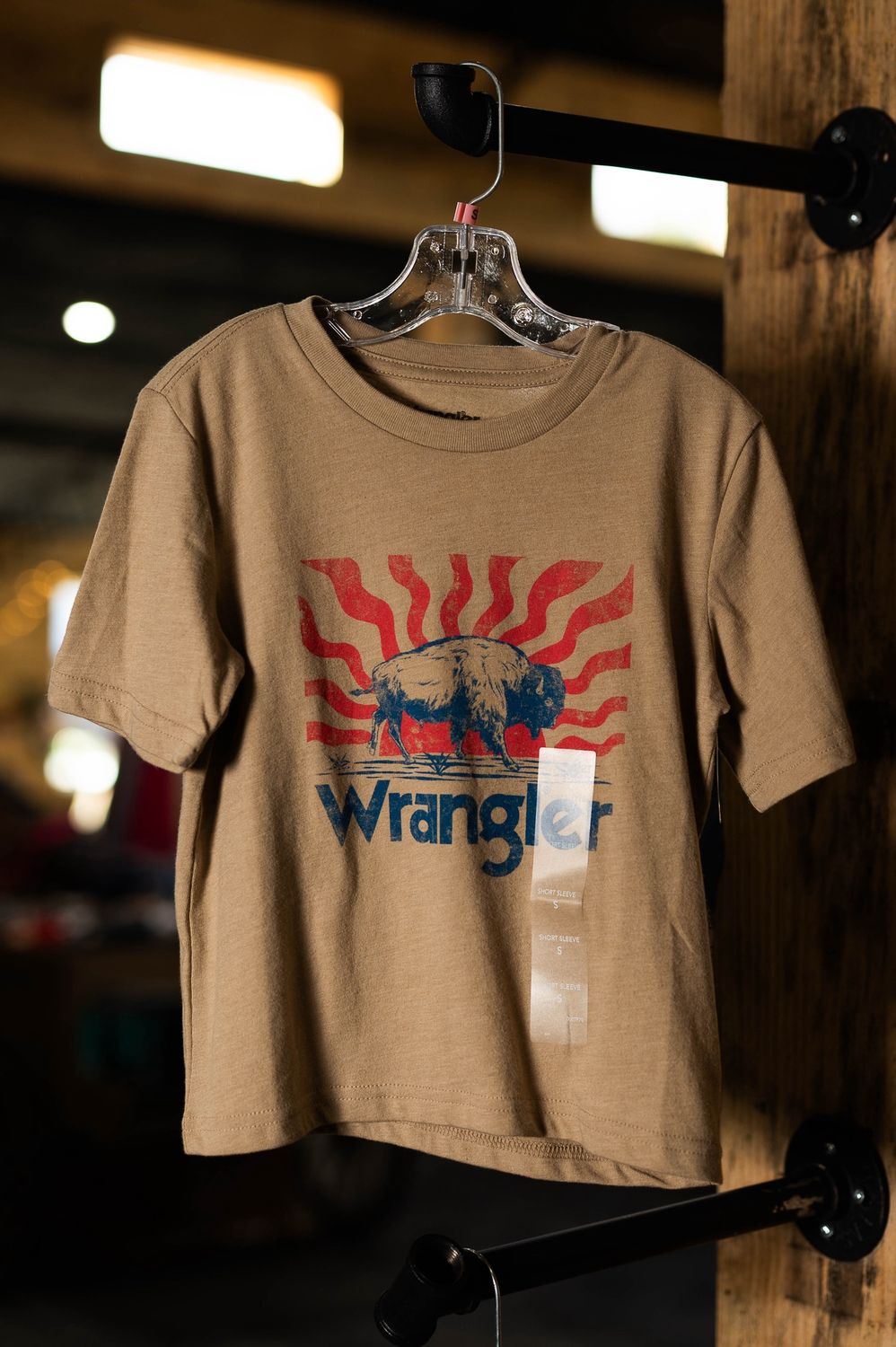 wrangler brown sunset buffalo tshirt