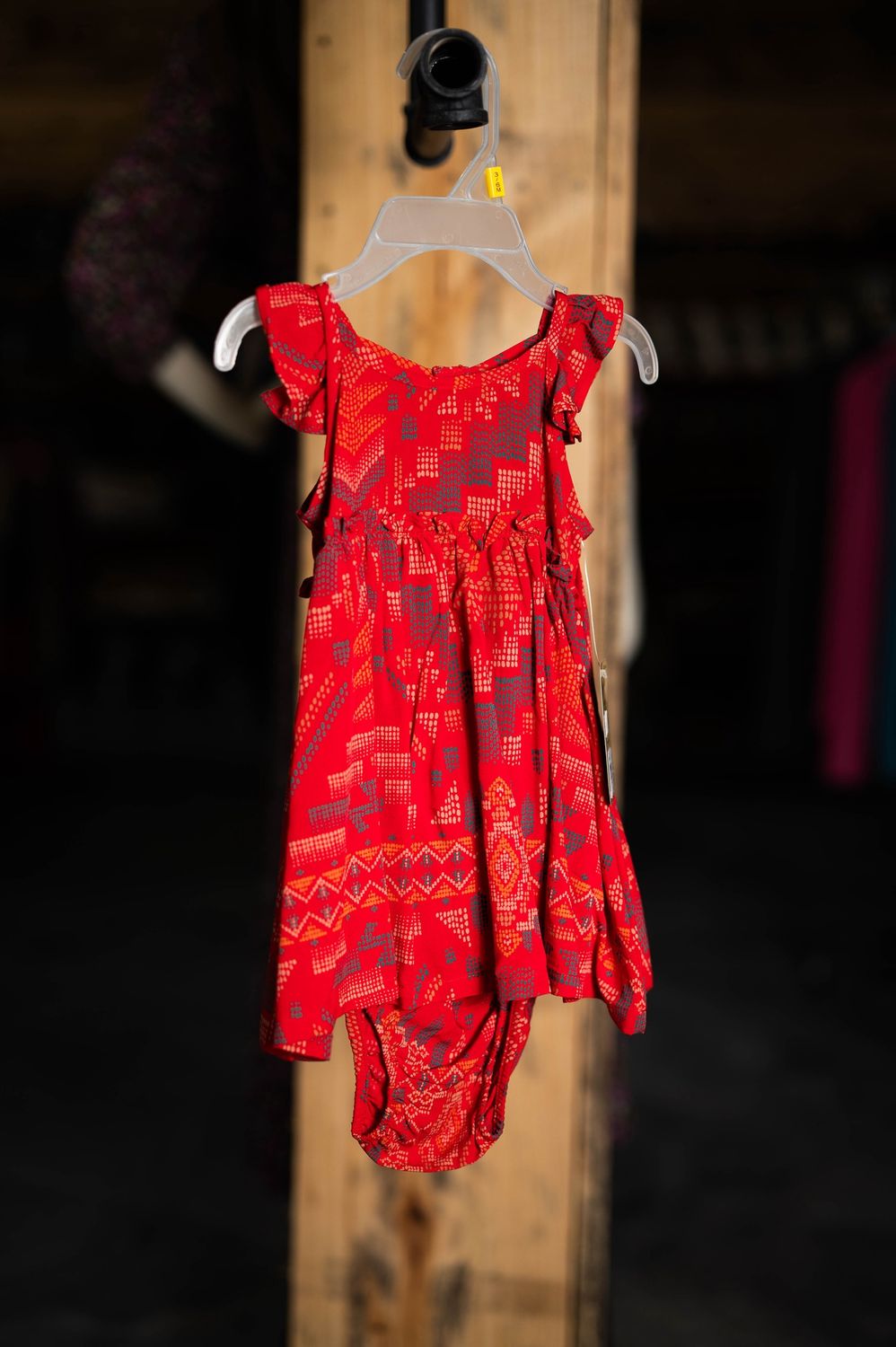 baby girl wrangler red dress onesie