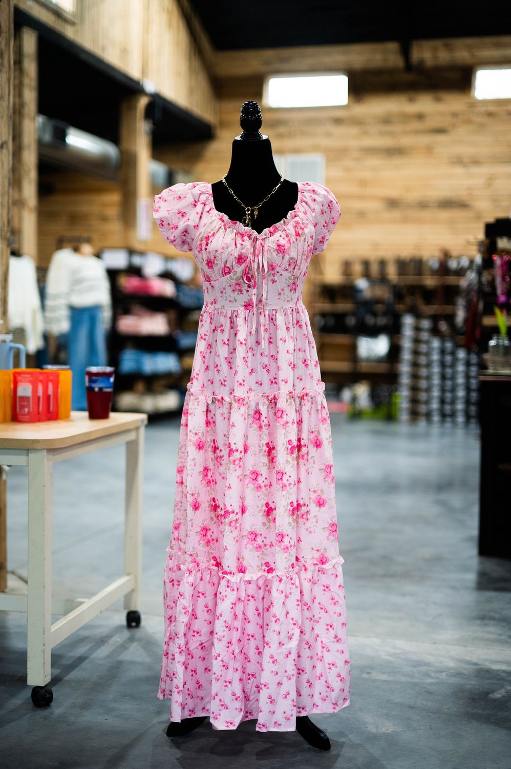 Women’s pink floral dress