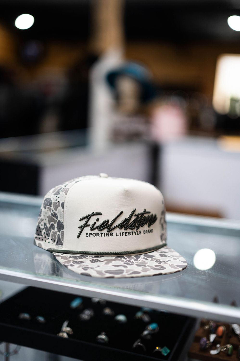 Fieldstone green camo hat