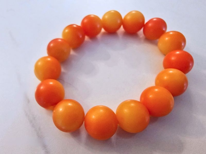 Orange bodhi bracelet