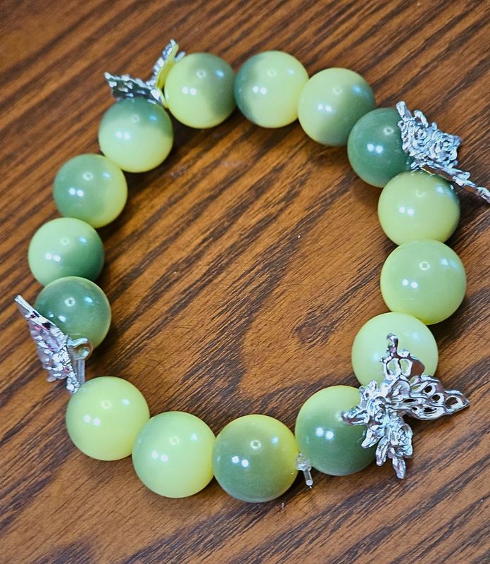 Green bodhi with beautiful butterfly spacers