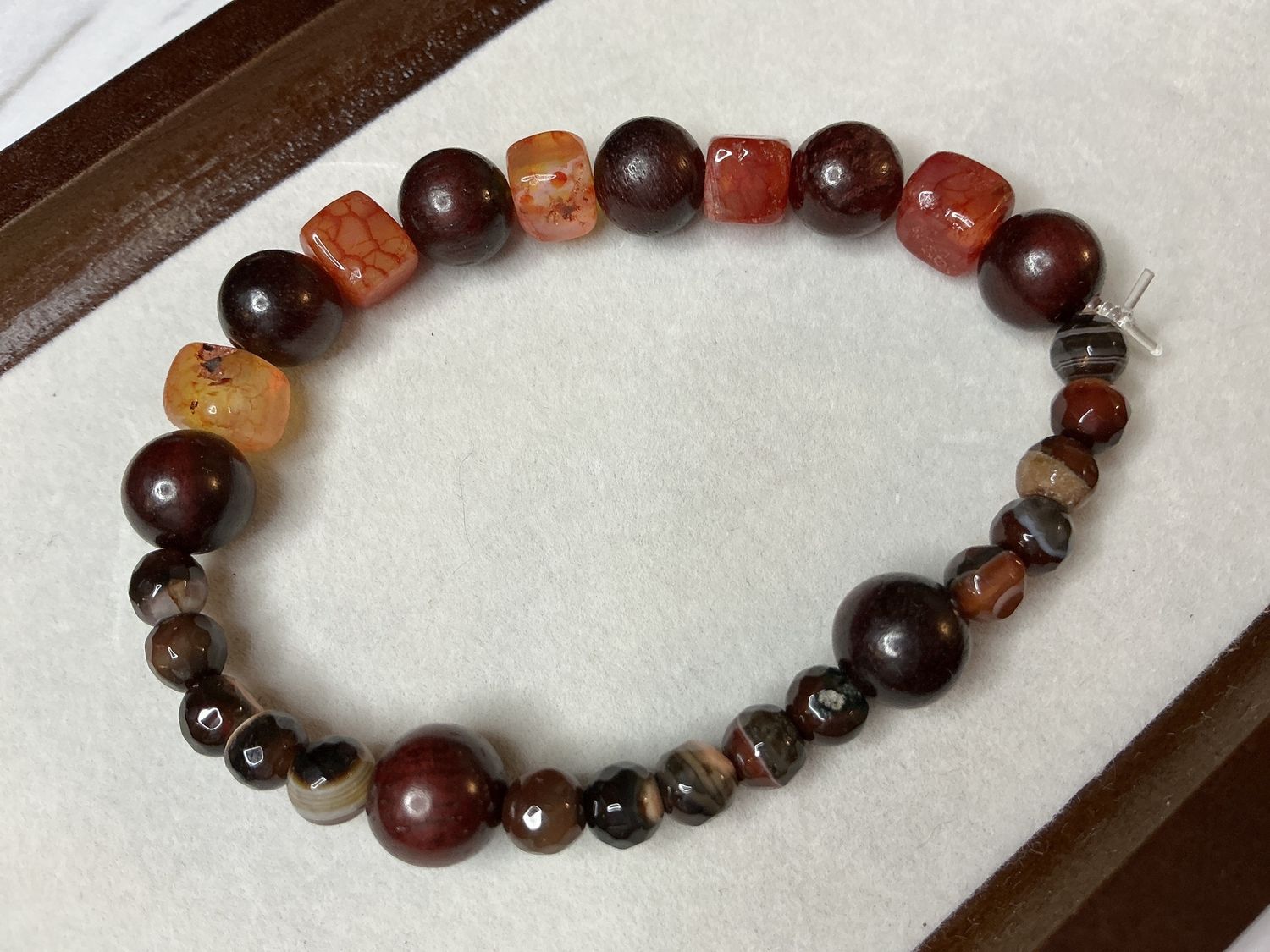 Tiger Eye and Orange Agate
