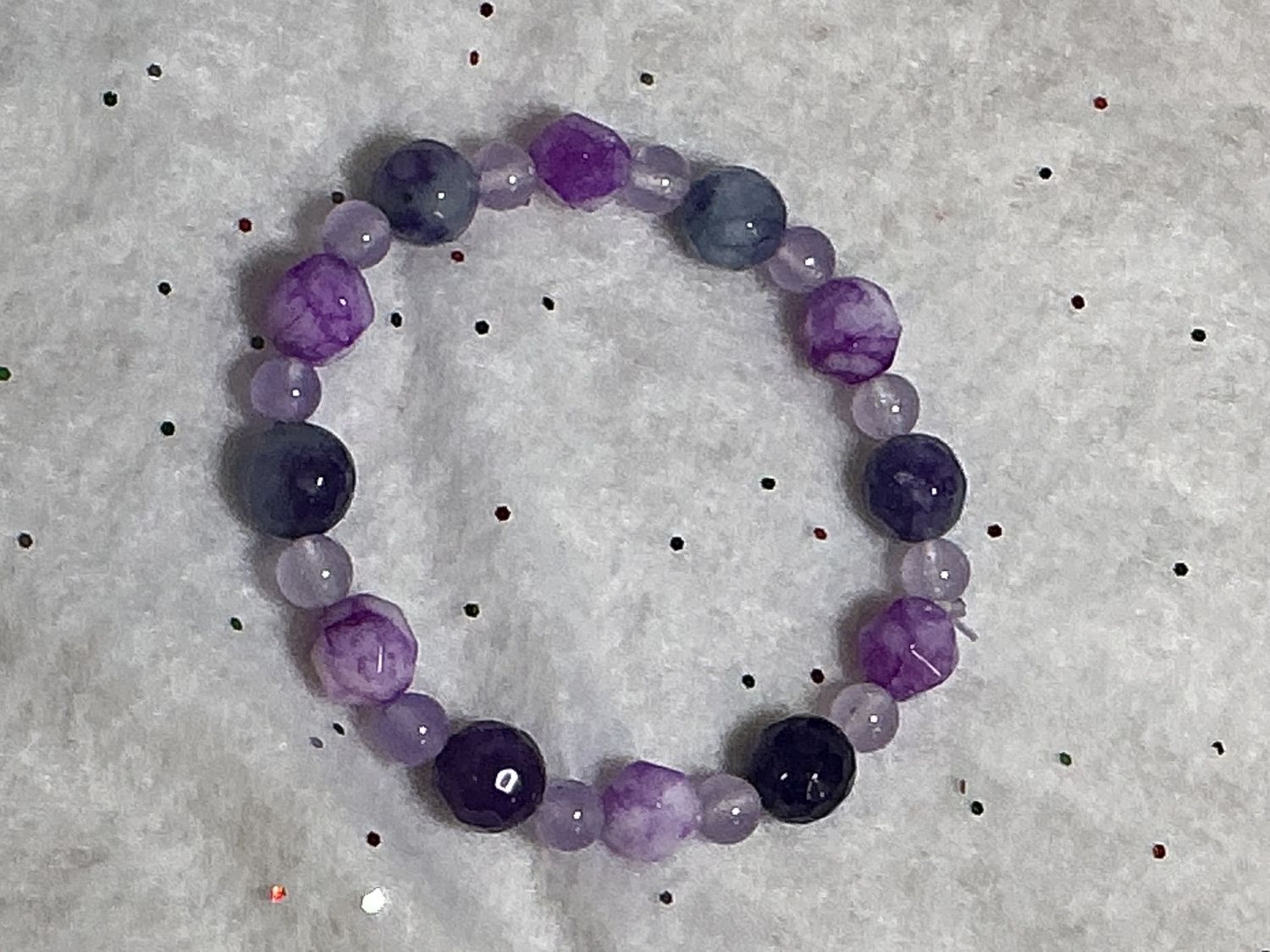 Multi different color amethyst bracelet