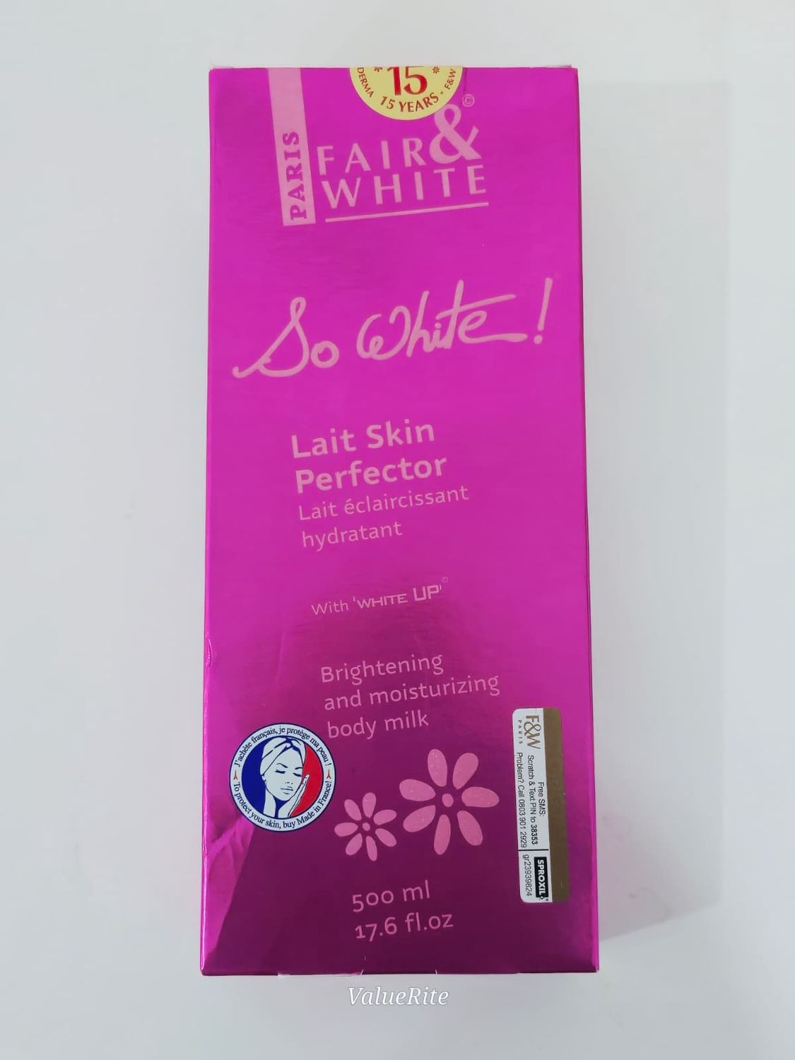 Fair &amp; White Body Milk (Cream) 500ml